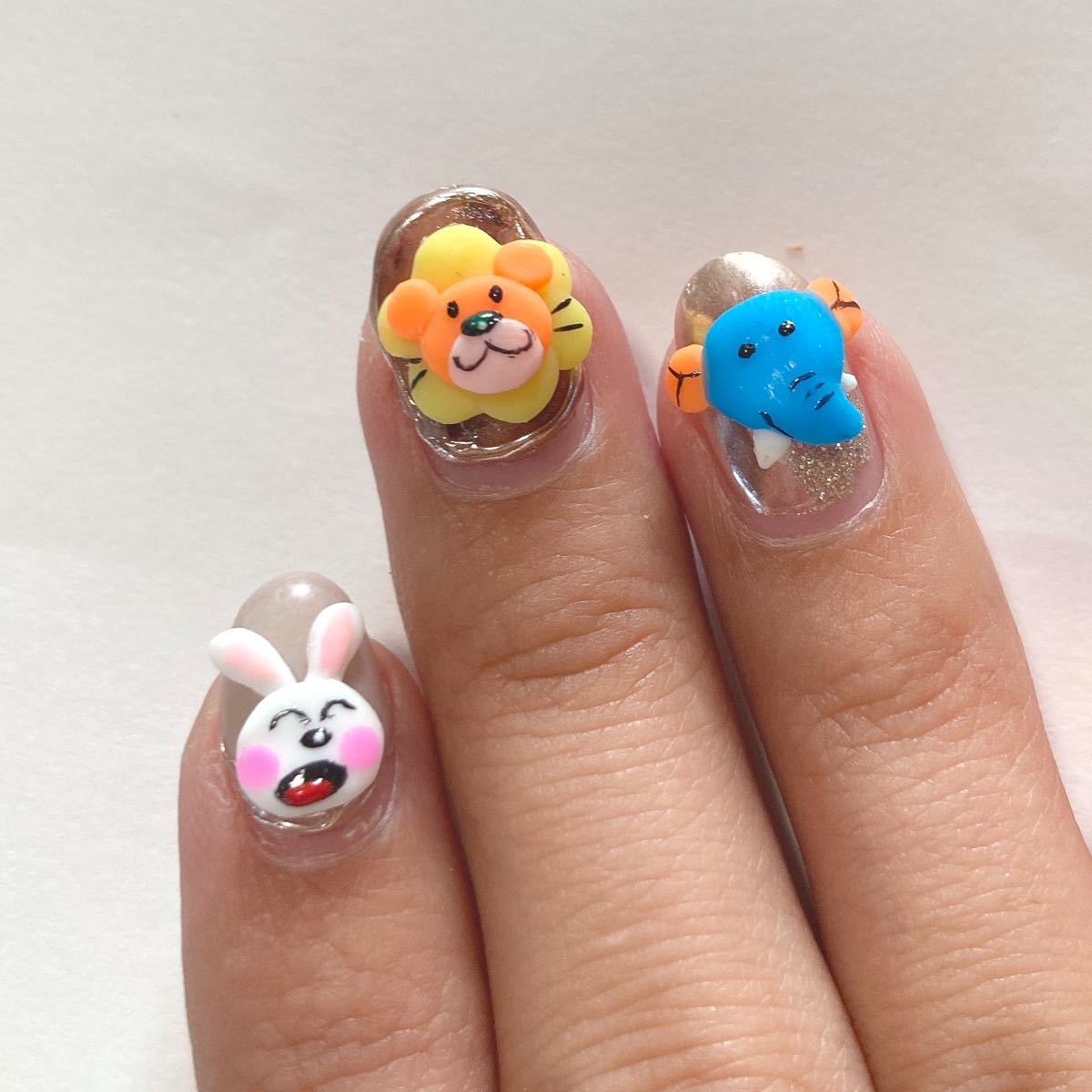 宇宙の香り 3dネイルパーツ ネイル ひよこ ハート イニシャル ネイル