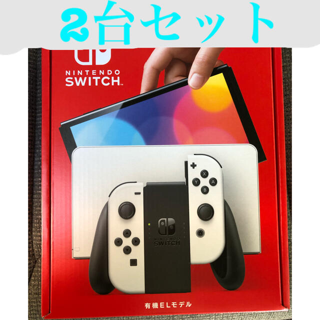 即配 新品Nintendo Switch 有機ELモデル ネオン ホワイト 2台 www