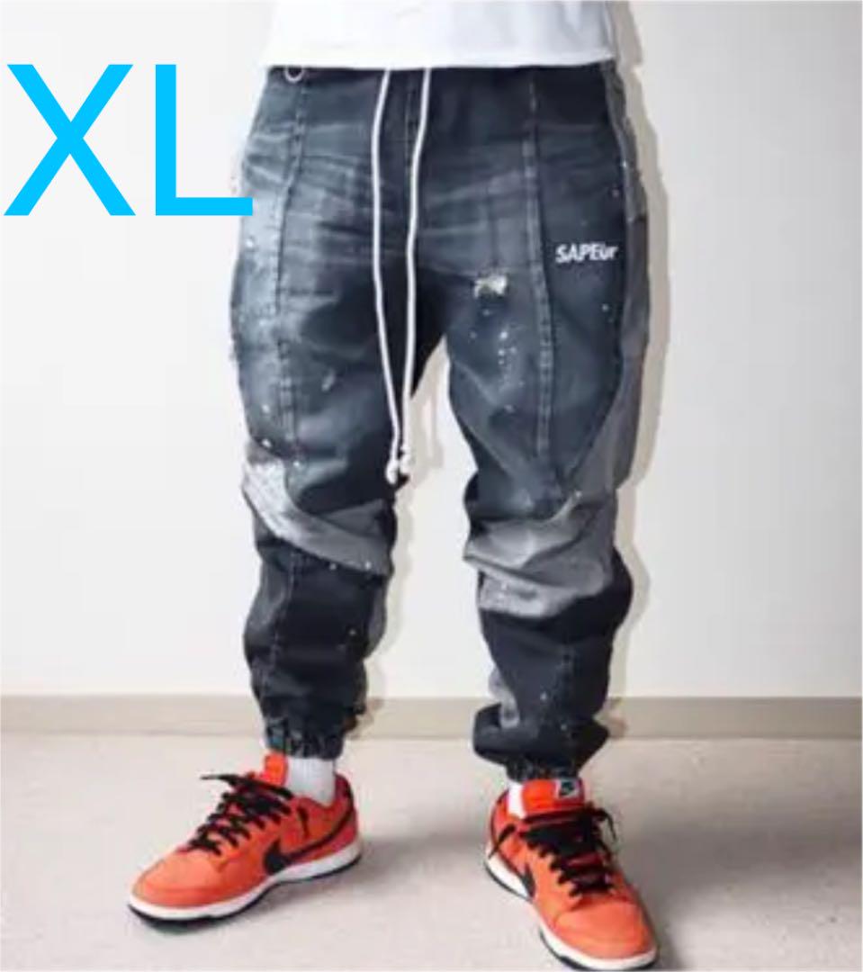 SAPEur サプール　デニムトラックパンツ　XXL