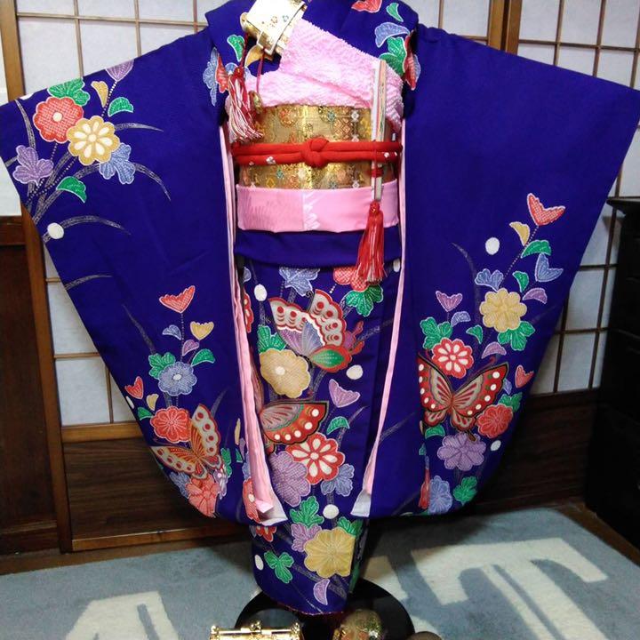 人気デザイナー行事/記念品フルセット✨】七五三 着物 はこせこセット 7歳 絞り ブラック レッド