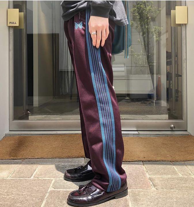 21AW Needles ストレート トラックパンツ xs マルーン