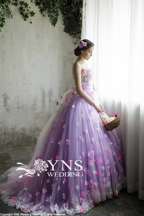 低価格の YNS YNS 花柄 WEDDING カラードレス SR19915 WEDDING